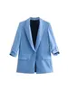 Costumes pour femmes Blazers Nlzgmsj femmes imprimé animal zèbre Blazer élégant Chic mode costume veste manteau décontracté vêtements de dessus pour femmes tenue vêtements 07 230220