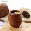 Tazze Nordic Pot Belly Cup In legno Creativo in legno massello Anti-scottatura Set da tè Bicchieri Trave Tazze carine