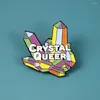 Broches xm-funny crystal queer broche pride badge strooi pastelkleurige kunst sieraden accessoires rugzakken jas pins leuke ornamenten