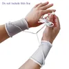 Andningsbar fiberelektroterapi Massager Elektrodhandske med kabel för elektrodtios EMS Puls Låg Phycical Muscle Stimulator Foot Wrist Knee