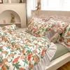 Bedding conjuntos de roupas boêmia de algodão de quatro peças de colmadas francesas de renda francesa Soft Duvet Capa de travesseiros