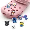 30PCS Cartoon Animals Blue Cat جميل Cat PVC SHARMS FIT CROC JIBZ Sandals Decorations Buckle Clog Kids Party Gift Sharms for Croc Boys