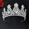 Tiaras A121 Rhinestone Coroa de casamento Acessórios para cabelos de cristal Zirconia Mulheres tiara barrocas da cabeceira da cabeceira diâmica de diâmetro Z0220