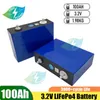 8pcs 3.2v 100ah LiFePO4 Phosphate Power Battery For Electric Vehicle 12v Solar Rechargeable