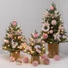 Рождественские украшения в стиле стиль розовый дерево mini Diy для домашнего года украшения