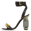 Dress Shoes SHOFOO Fashion Women's Sandals. About 10 Cm Heel Height. In Summer. Chain Trim. Crystal Heel. Show