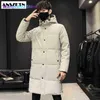 Parkas en duvet pour hommes nouvelle mode doudounes hommes veste d'hiver hommes mode épais chaud Parkas fourrure blanc vers le bas manteaux décontracté homme bouffant imperméable 022023H