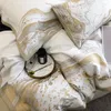 Bedding Sets Modern Art Gold Embroidery Egyptian Long-staple Cotton Luxury Set Quilt Cover Bed Linen Pillow Shams Bedclothes