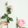 Decorative Flowers 3Pcs/lot High Simulation Hand Feel Real Touch Rose Artificial Wedding Holding Bouquet Home Decoration Fake Roses