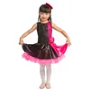 Stage Wear! Red/Black Professional Tutu -jurk met sprankelende pailletten voor kinderballet dansen Girls Ballerina Performance kostuums