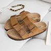 Designer BirkinStock Slippers Boku Bokek Summer Boke de duas barras Cork Men e Women Bokey Grost Bottom Casual Sandals