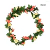 Dekorativa blommor 5st Fake Rose Vine Artificial Garland Wear-resistent rottingblomma