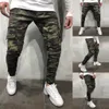 Erkek moda joggers pantolon kamuflaj kot gençlik kişiliği ince trend kot pantolon bahar ve sonbahar kargo erkek pantolon