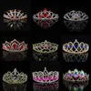 Diadèmes 2021 nouveau coloré cristal couronne mariage mariée femmes accessoires de cheveux pour les filles anniversaire mode coiffure mariée diadème Clip Z0220