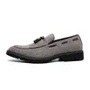 Jurk schoenen loafers mannen bruine plaid kwast canvas modebedrijf ademen casual van zapatos hombre 230220