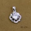 Charms WALERV Charm Flowered Shape Pendant Stamps Fashion Jewelry Accessories White Zircon Personality Set Women