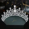 Tiaras Neue Silber Farbe Kristall Diademe Für Frauen Hochzeit Tiaras Kronen Strass Haarschmuck Kopfschmuck Braut Mode Schmuck Z0220