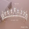 Tiaras barock lyxig droppform Crystal Crown Princess Birthday Party Imitation Pearl Tiaras Headwear Bridal Wedding Hair Accesories Z0220