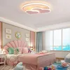 Tavan ışıkları çocuk odası lambası pembe kız yıldız lider yatak odası nordic ins prenses göz koruma