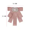 Brooches 2023 Tie Bows Brooch Rhinestone Cloth Art Pins And Ladies Broaches Collar Decoration Groom Blouse Jewelry Badge