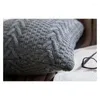 Housse de coussin tricotée en laine épaisse, taie d'oreiller, pour salon, décoration de la maison, canapé, voiture, chambre à coucher, 45x45cm