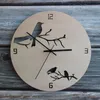Wall Clocks Home Decor Living Room Silent Wooden Bird Clock For Kids Rooms Cartoon