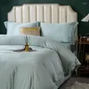 Set di biancheria da letto Copripiumino in fibra di bambù ecologico grigio rosa verde colore copripiumino federe 4 pezzi in vendita