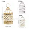 Metal Birdcage Hollow Out Retro Mum Tutucu Ferforje Ev Dekoru Mum Tutucu Düğün Sevgililer Günü Mum Malzemeleri BH8296 TYJ