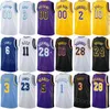 Print Man Woman Youth Basketball Austin Reaves Jersey 15 Max Christie 10 Lonnie Walker IV 4 Dennis Schroder Troy Brown Jr LeBron James Davis Black Yellow Purple White