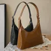 Sacs de soirée Solide Couleur Underarm Sac Femme Tendance de la mode 2023 Sac à main d'épaule Bureau Travail Dames Main Mignon Bolsa Feminina Petit