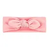 Hårtillbehör 12 datorer baby bowknot pannband stickade tråd bågar turban öron elastiskt band huvud wrap barn småbarn g99c