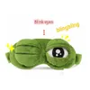 Máscaras para dormir Moda Kawaii Travel Eye Mask 3D Sad Frog Padded Shade Er Slee Cerrado / Abierto Divertido Gota Entrega Salud Belleza Cuidado de la visión Dhcku