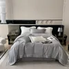 Bedding Sets Natural Eucalyptus Lyocell Soft Silky Cool Set Hollow Wide Edge Embroidery Duvet Cover Bed Sheet Pillowcases