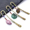 Keychains YIZIZAI Vintage Handmade 7 Chakra Bookmark Natural Reiki Healing Energy Balance Meditation Raw Stones Bookmarks Car Home Hanging