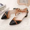 Dress Shoes Women Classic Beige Square Heel for Party Ladies Black Pu Leather Night Club Pumps 230220