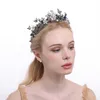 Diademi KMVEXO Elegante viola strass di cristallo Farfalla Corone Fascia per capelli Donna Perla Da sposa Tiara Accessori per capelli Gioielli Z0220