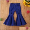 Jeans Girls Autumn Childrens Tide In The Small Children Broken Hole Bell Bot Mticolor Wholesale Drop Delivery Baby Kids Maternity Clo Dhq7C