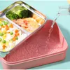 식기 세트 절연 벤토 박스 만화 스테인레스 스틸 칸막이 점심 박스 어린이를위한 accesorios microwaveabable school lunchbox