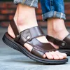 Sandals Mens Beach Casual Leather Breathable Outdoor Soft and Comfortable Summer Shoes Fashion Slippers 230220