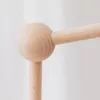 Rattles Mobiles 1pc Baby Wooden Hanging Toys Bed Bell Bracket Holder A Free Wood Rattle Ring Beads For Kids 230220