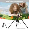 Tripés Andoer 153cm Câmera portátil Tripod Stand Aluminum Alumin Monopod Monopod 10kg Pay Carry Bag para smartphone DSLR