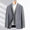 Costumes pour hommes 2023 Arrivée Hommes Classcial Convient Blazers Kaki Gris Col cranté Costume sur mesure Manteaux Homme Business Laine Tenues Vêtement