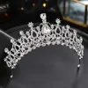 Tiaras Neue Silber Farbe Kristall Diademe Für Frauen Hochzeit Tiaras Kronen Strass Haarschmuck Kopfschmuck Braut Mode Schmuck Z0220