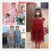 Девушка платья 2023 Платье для вечеринки для девочек блестящее звездное узоры лук радуга красочный костюм дети Рождество года ребенок