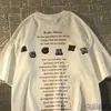 T-shirt da uomo Estate modello personaggio dei cartoni animati americano stampa magliette corte donna 2023 nuovo hiphop design di nicchia senso sciolto y2k top donna Z0220