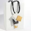 Pendant Necklaces Amorcome Vintage Geometric Square Collares Fashion Black Leather Rope Chain Necklace Goth Jewelry For Women