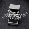 Tiaras Silver Color Pearl Rhinestone Hair Hair Combs Association for Women Associory Hair Hair Jewelry Headpiece Z0220