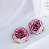 Decorative Flowers Wreaths 5pcs DIY Craft Artificial Silk Peony Flower Heads Big Pink Red Purple Fake Flowers Mix Wedding Party Backdrop Wall Decoration T230217