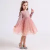 Robes d'hiver longues et chaudes pour filles, vêtements Tutu en Tulle à fleurs, pour fête de mariage, pour enfants de 3 4 5 6 7 8 ans, 2023