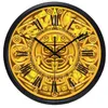 Wall Clocks Egypt Gold Craxtive Clock Metal Frame Glass Top Decrorative